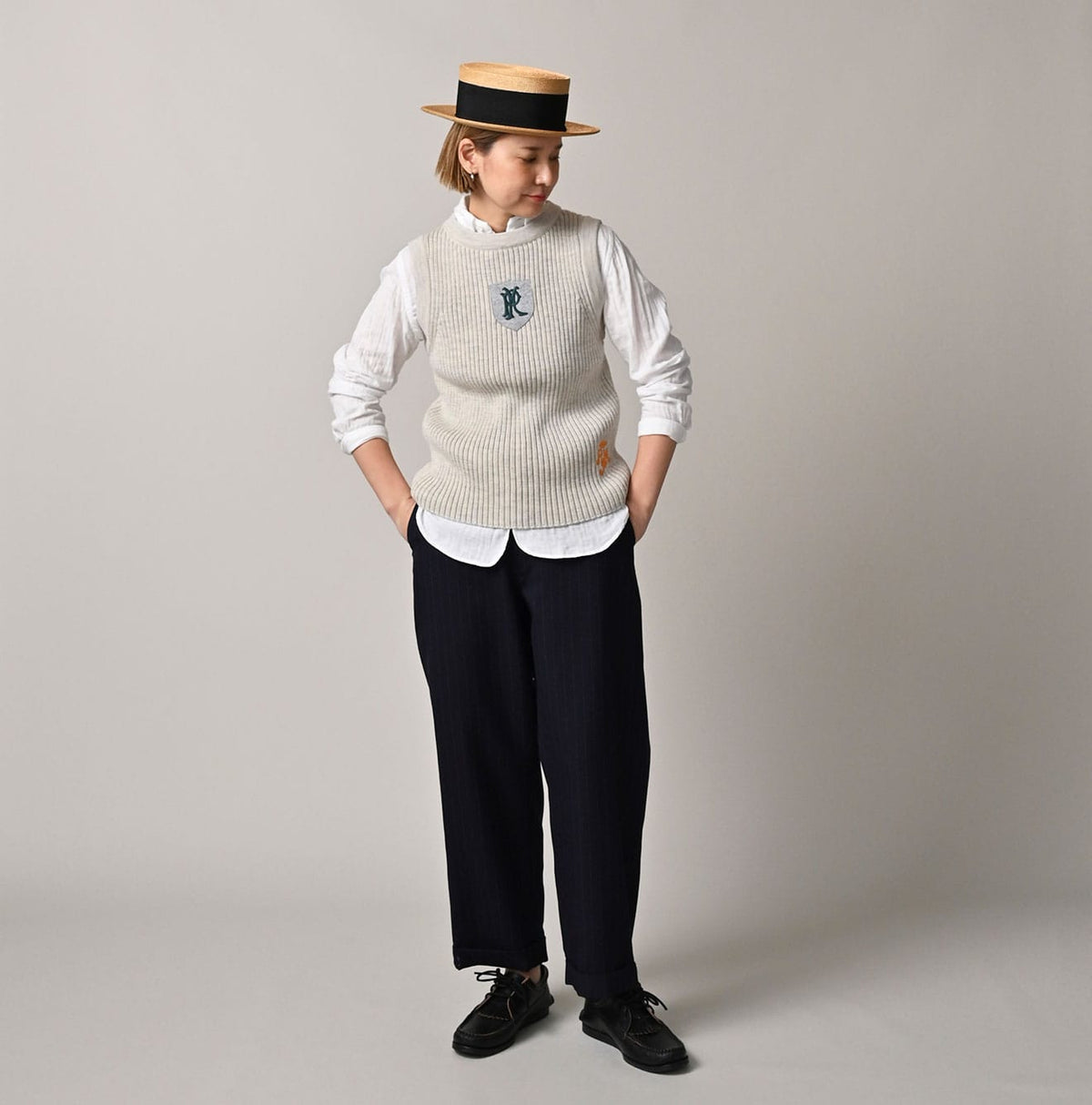 Futatabi US Wool Iroiro Patch Vest