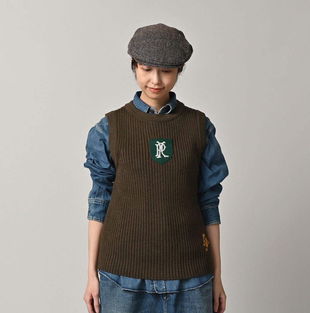 Futatabi US Wool Iroiro Patch Vest