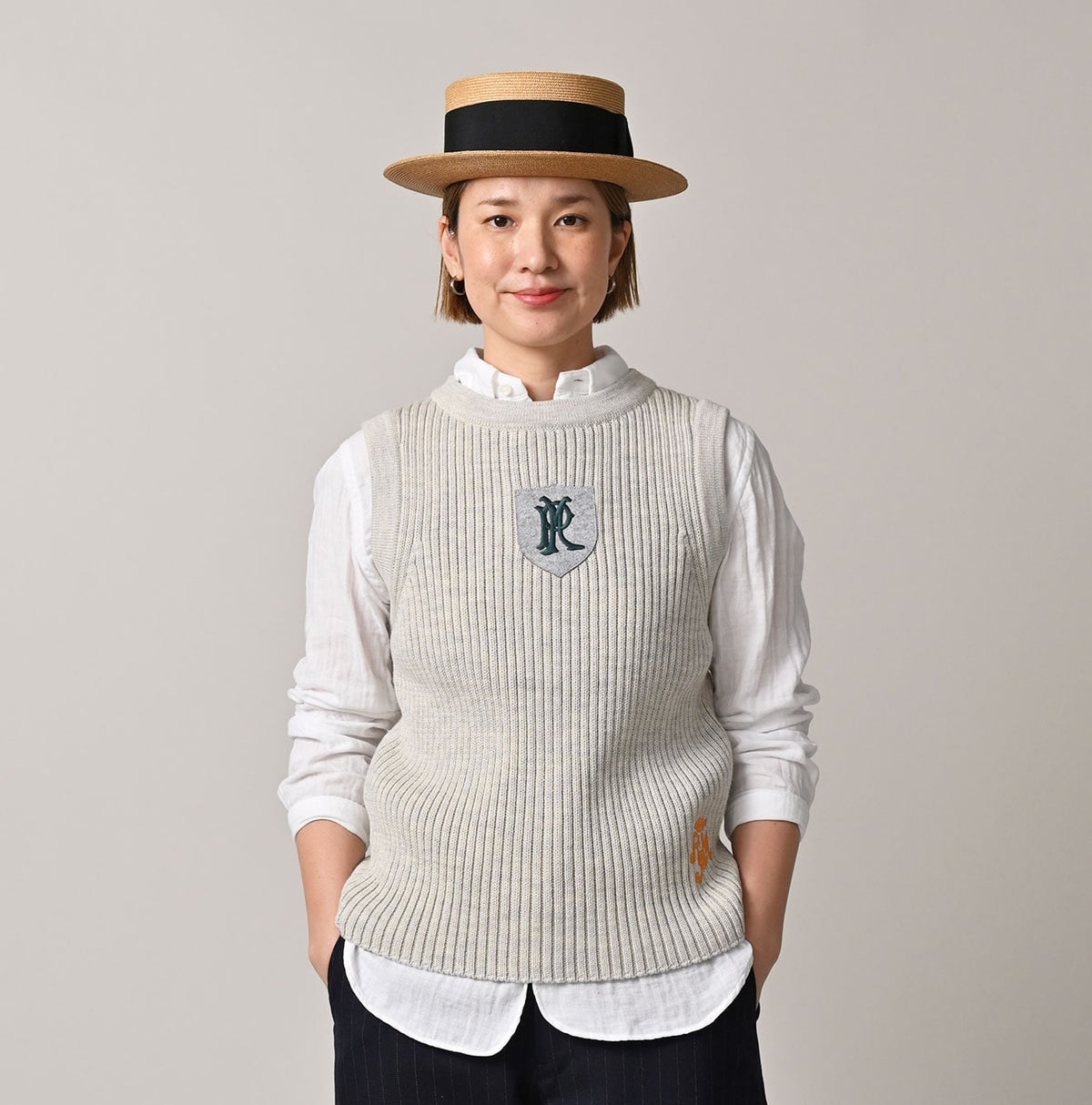 Futatabi US Wool Iroiro Patch Vest