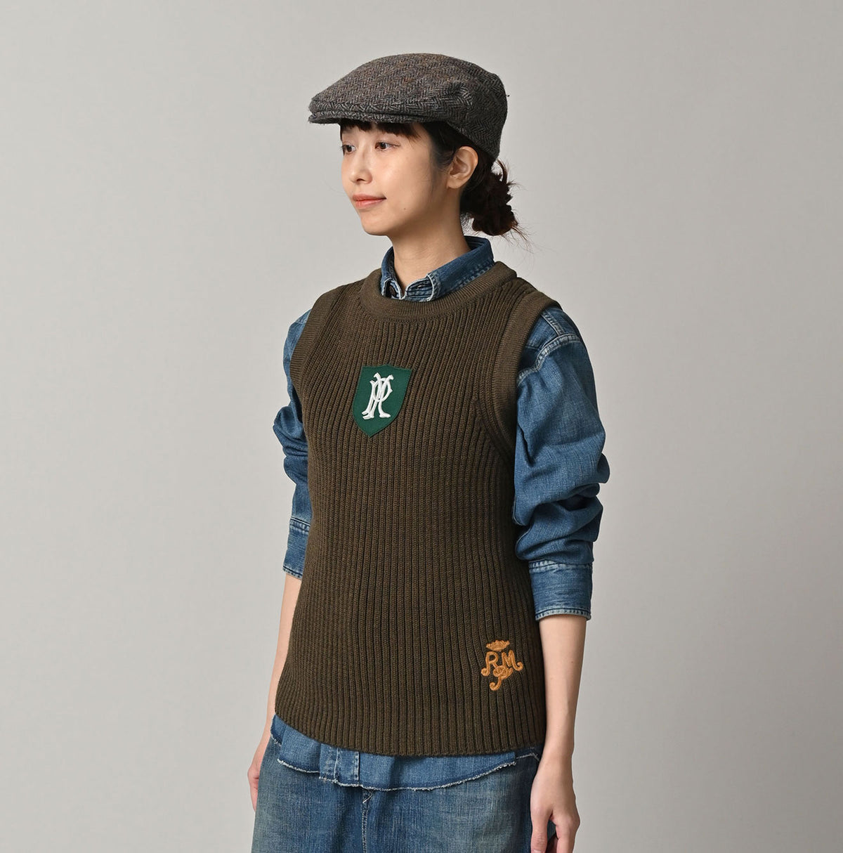Futatabi US Wool Iroiro Patch Vest