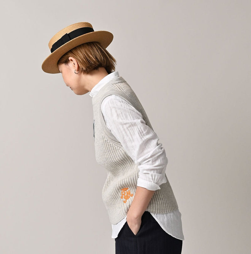 Futatabi US Wool Iroiro Patch Vest