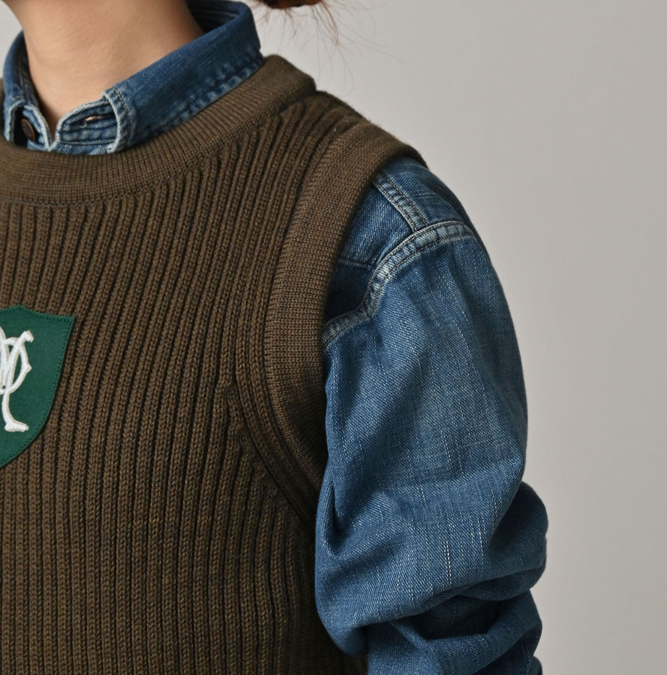 Futatabi US Wool Iroiro Patch Vest