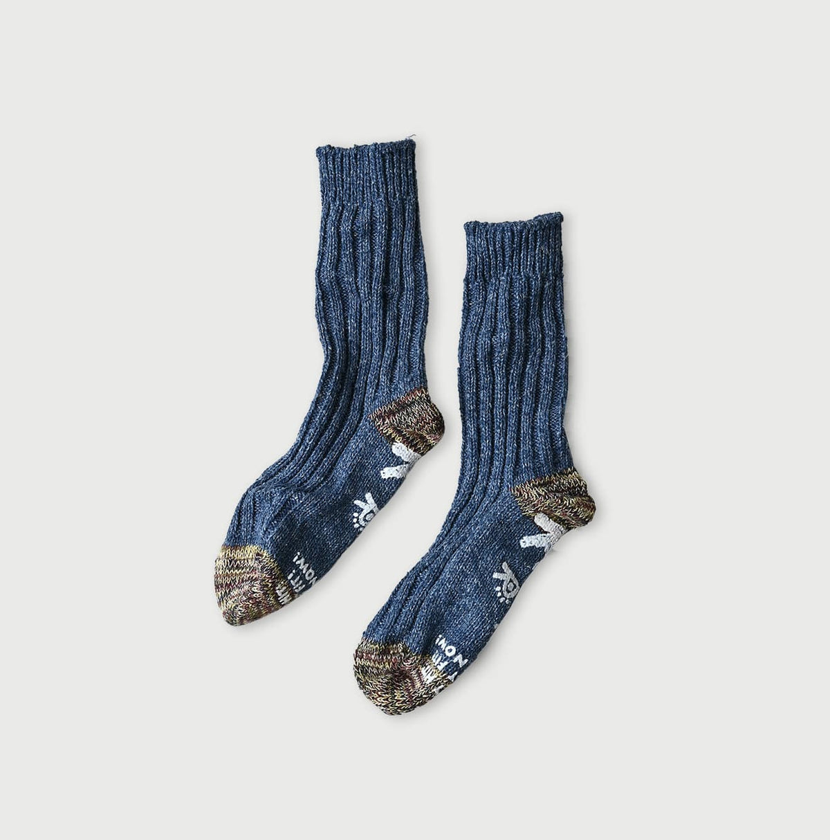 45R ONEONE Treasure Low-Gauge Blue Socks (Top-dyed)