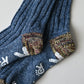 45R ONEONE Treasure Low-Gauge Blue Socks (Top-dyed)