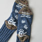 45R ONEONE Treasure Low-Gauge Blue Socks (Top-dyed)