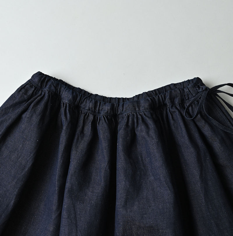 45R ONEONE Treasure Indigo Easy Gathered Skirt