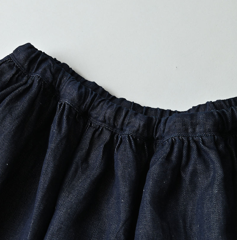 45R ONEONE Treasure Indigo Easy Gathered Skirt