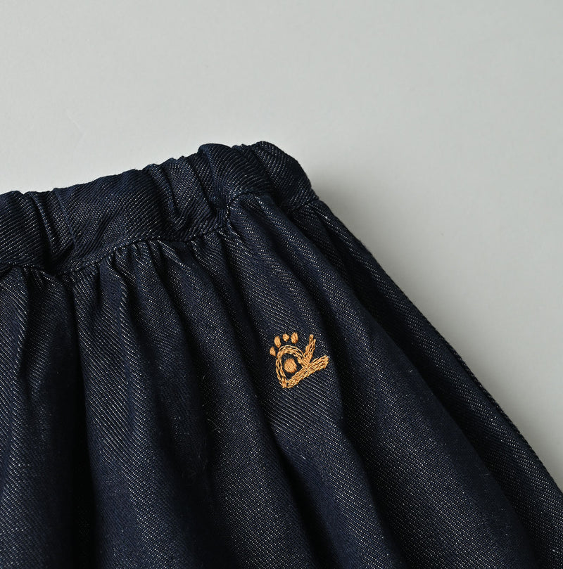 45R ONEONE Treasure Indigo Easy Gathered Skirt