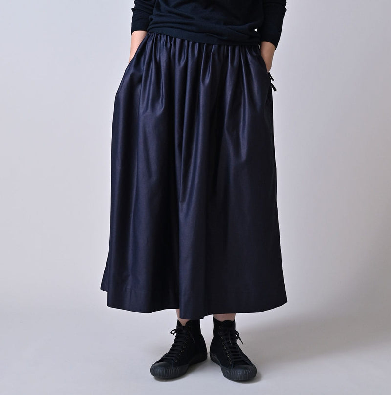 45R ONEONE Treasure Indigo Easy Gathered Skirt