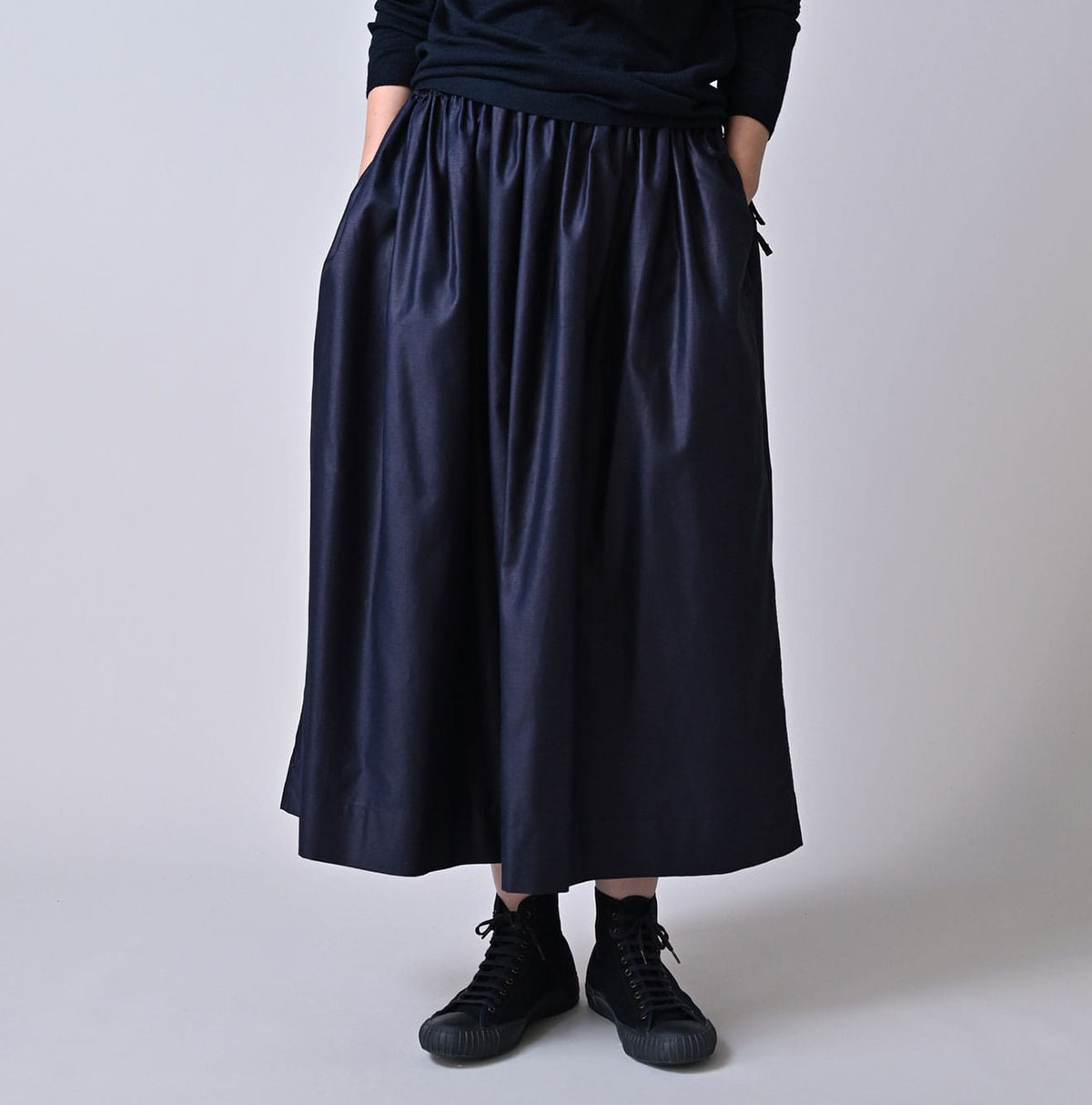 45R ONEONE Treasure Indigo Easy Gathered Skirt