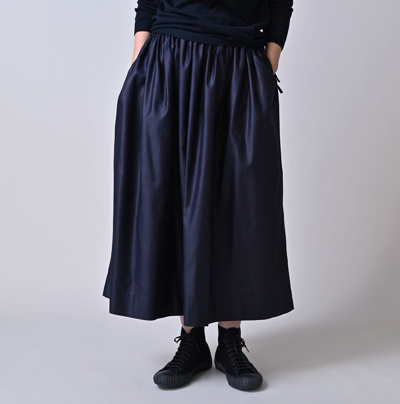 45R ONEONE Treasure Indigo Easy Gathered Skirt