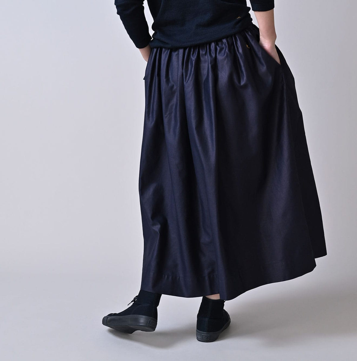 45R ONEONE Treasure Indigo Easy Gathered Skirt