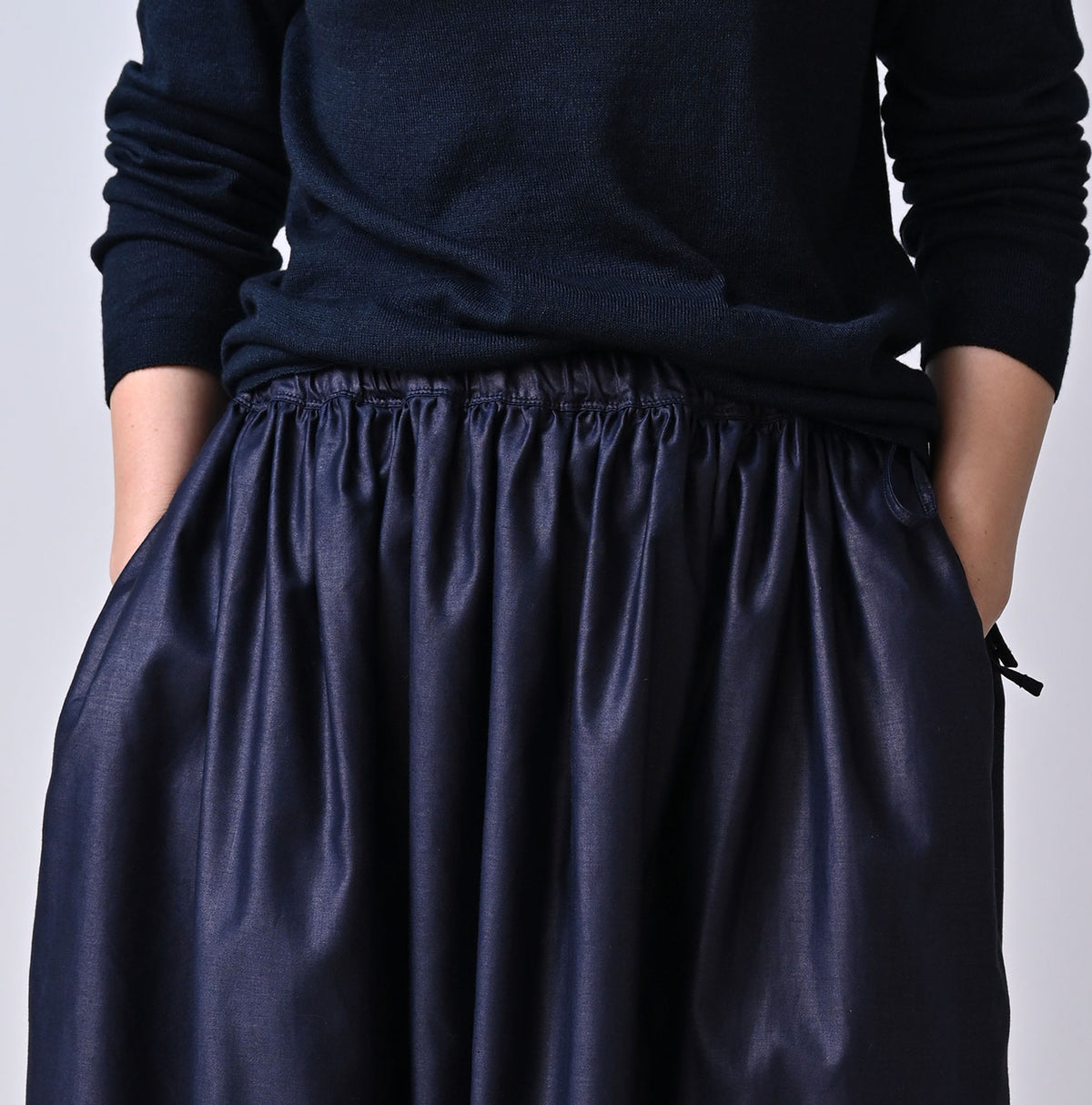 45R ONEONE Treasure Indigo Easy Gathered Skirt