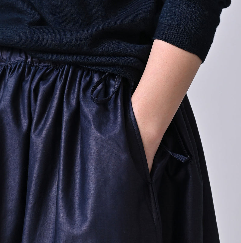 45R ONEONE Treasure Indigo Easy Gathered Skirt