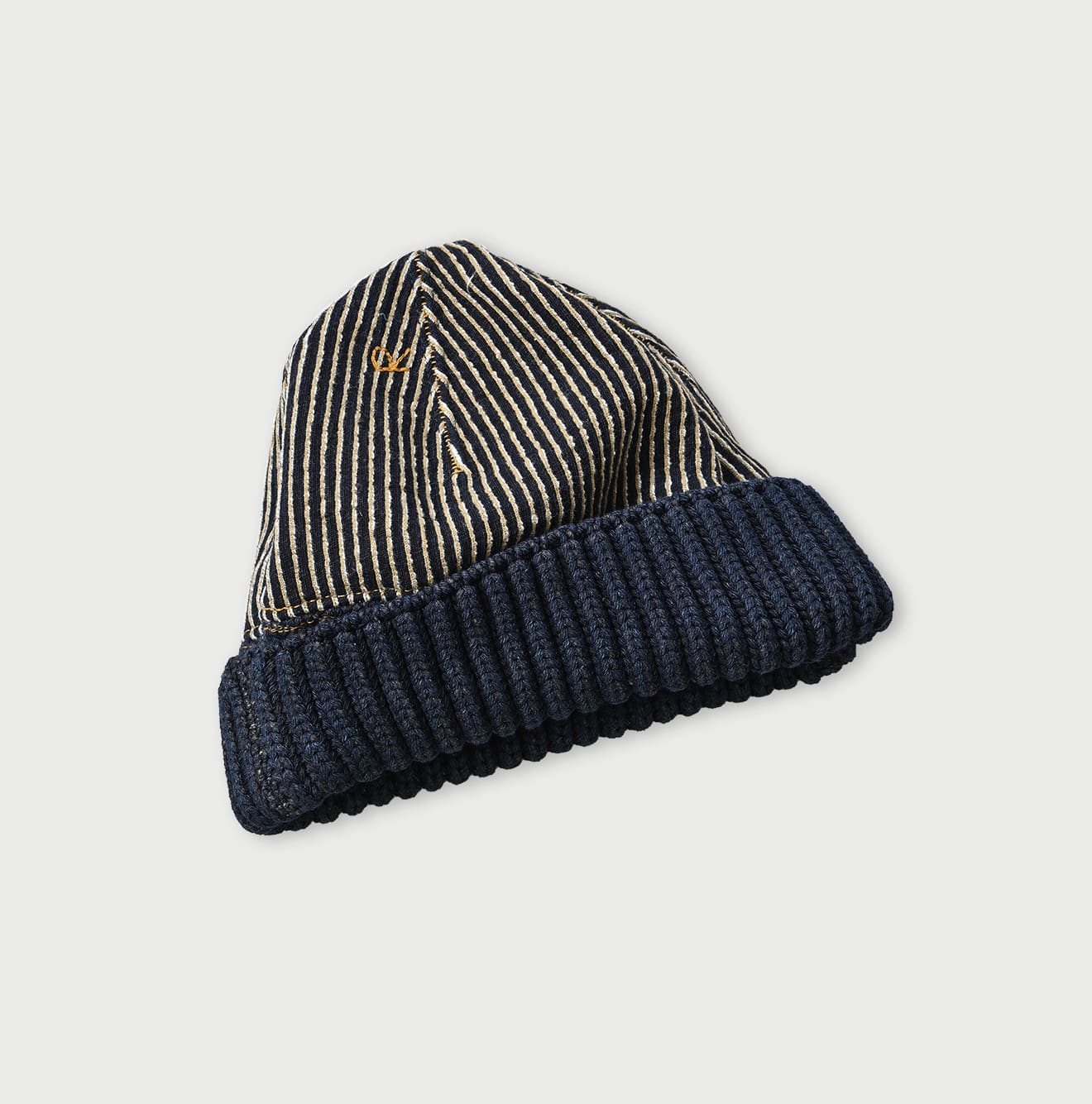 45R Indigo Cotton Fleece Knit Cap