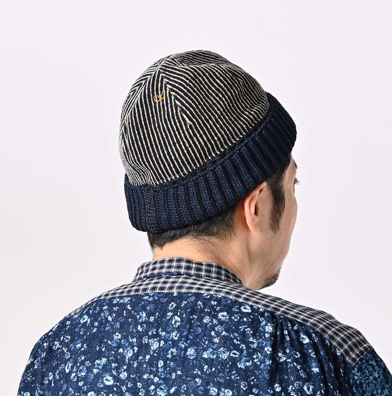 45R Indigo Cotton Fleece Knit Cap