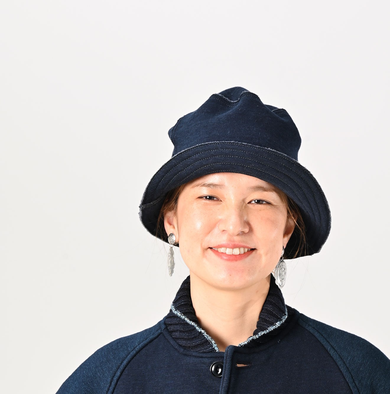 45R Indigo Hokkaido Cotton Fleece Hat