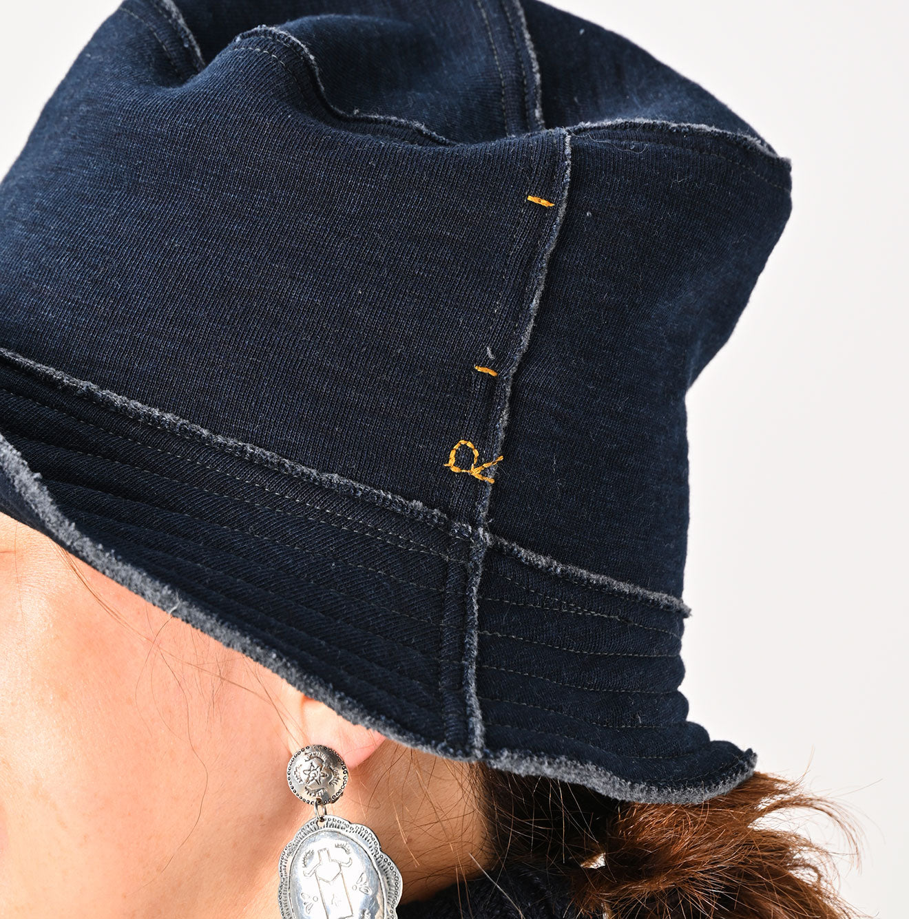 45R Indigo Hokkaido Cotton Fleece Hat