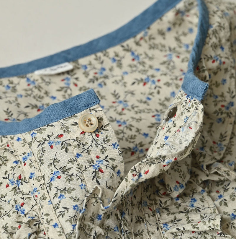 45R Ivy Flower Frilled Blouse