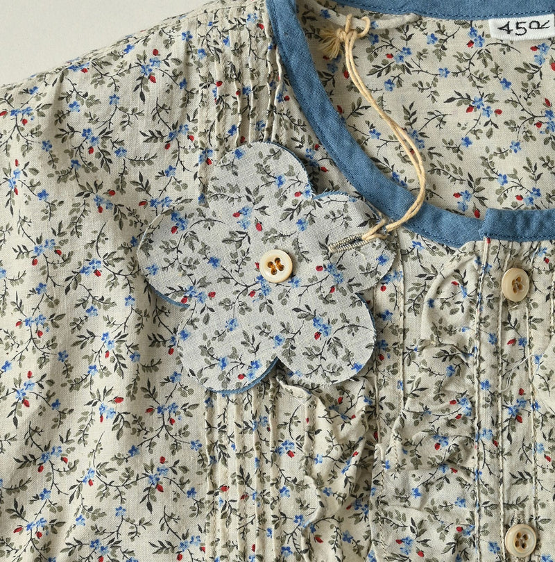 45R Ivy Flower Frilled Blouse