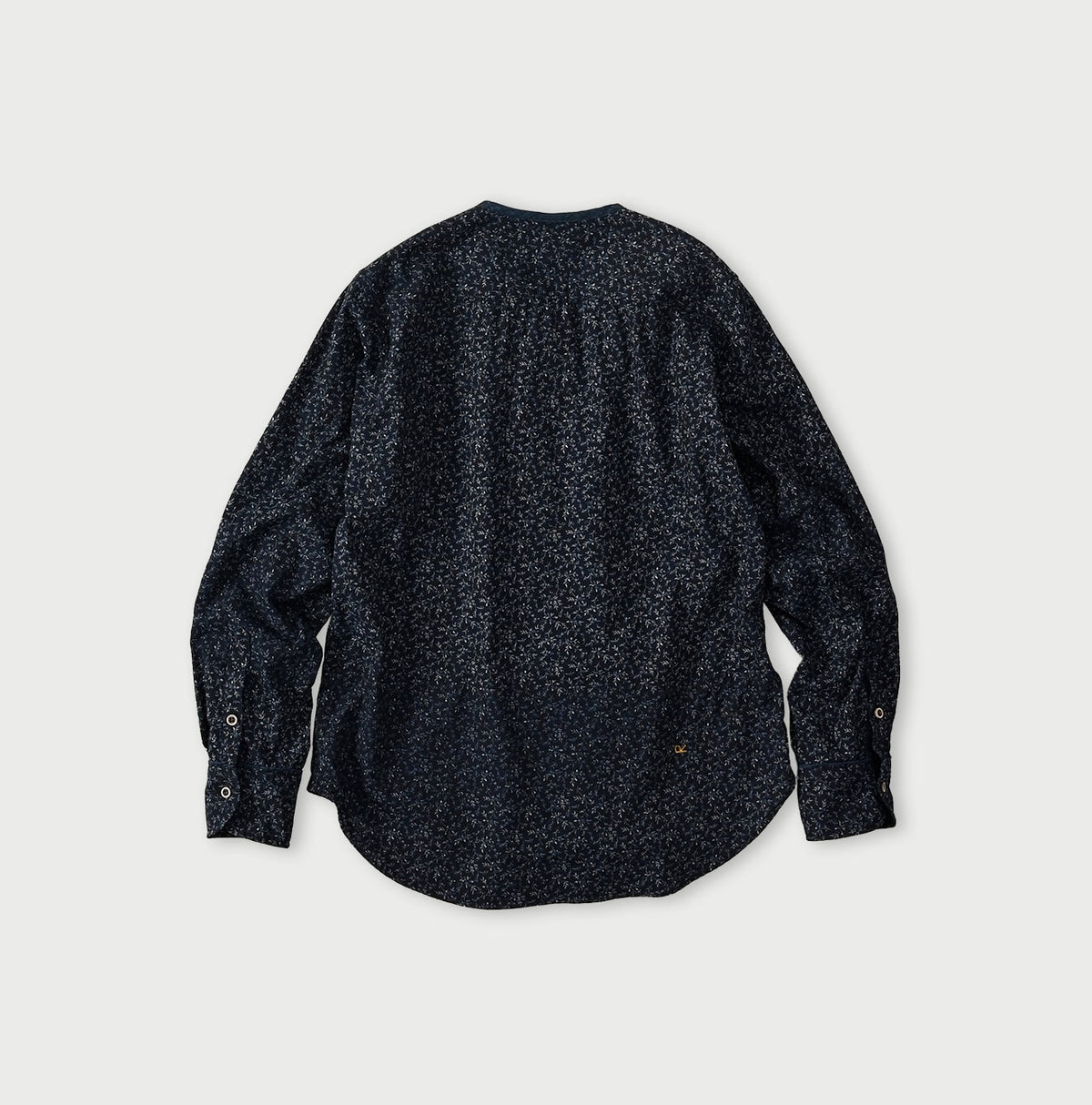 45R Indigo Ivy Flower Frilled Blouse