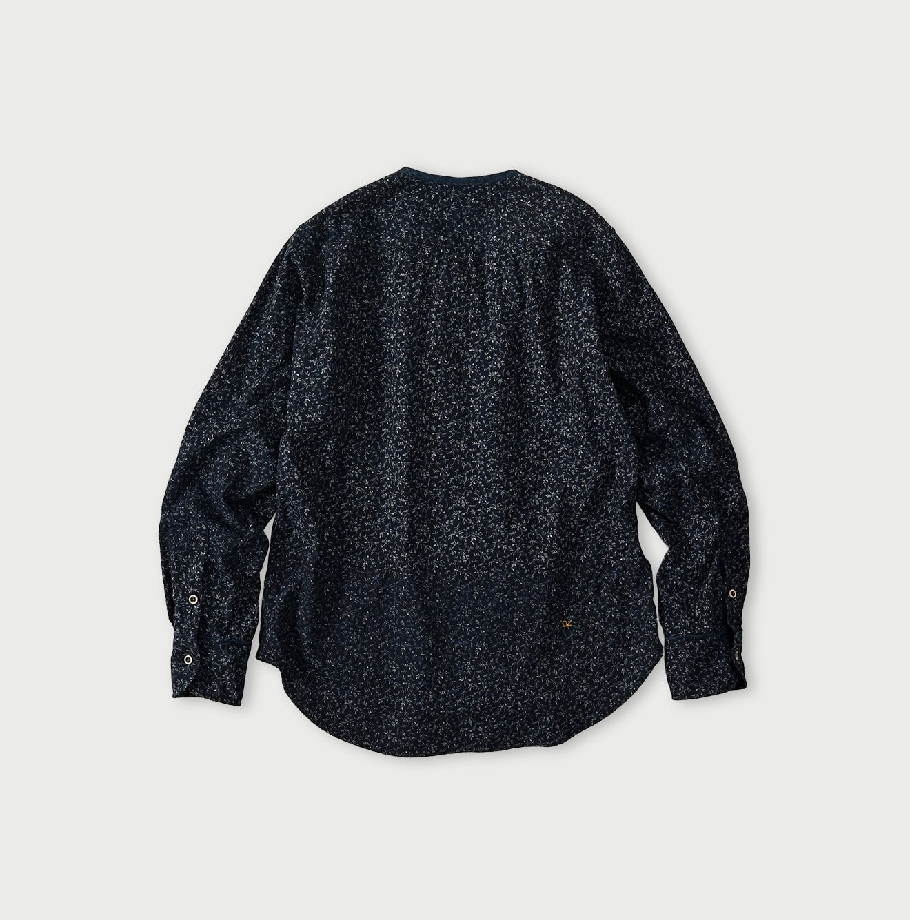 45R Indigo Ivy Flower Frilled Blouse