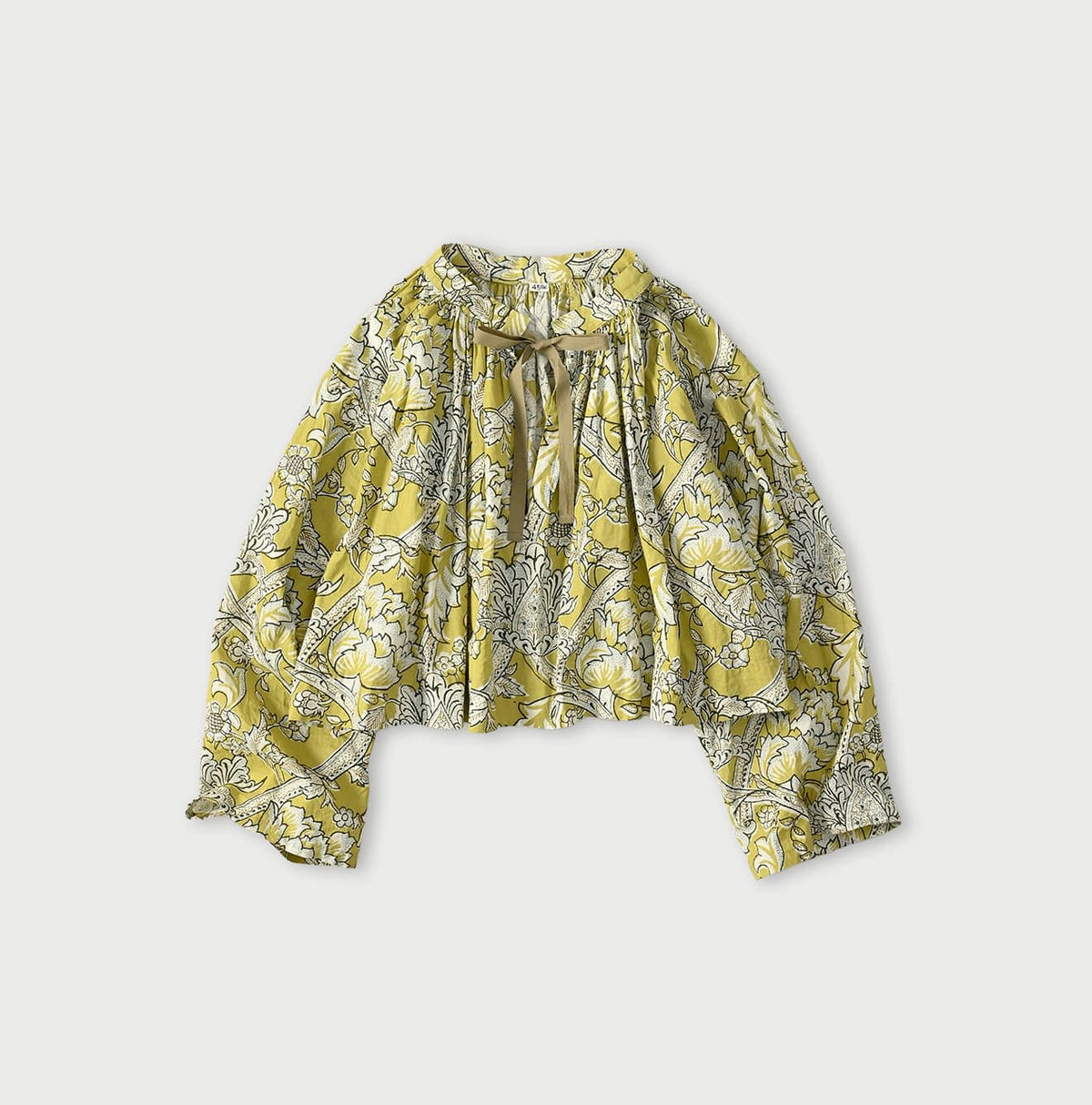 45R Khadi Flower Sarasa Chouchou Smocking Blouse