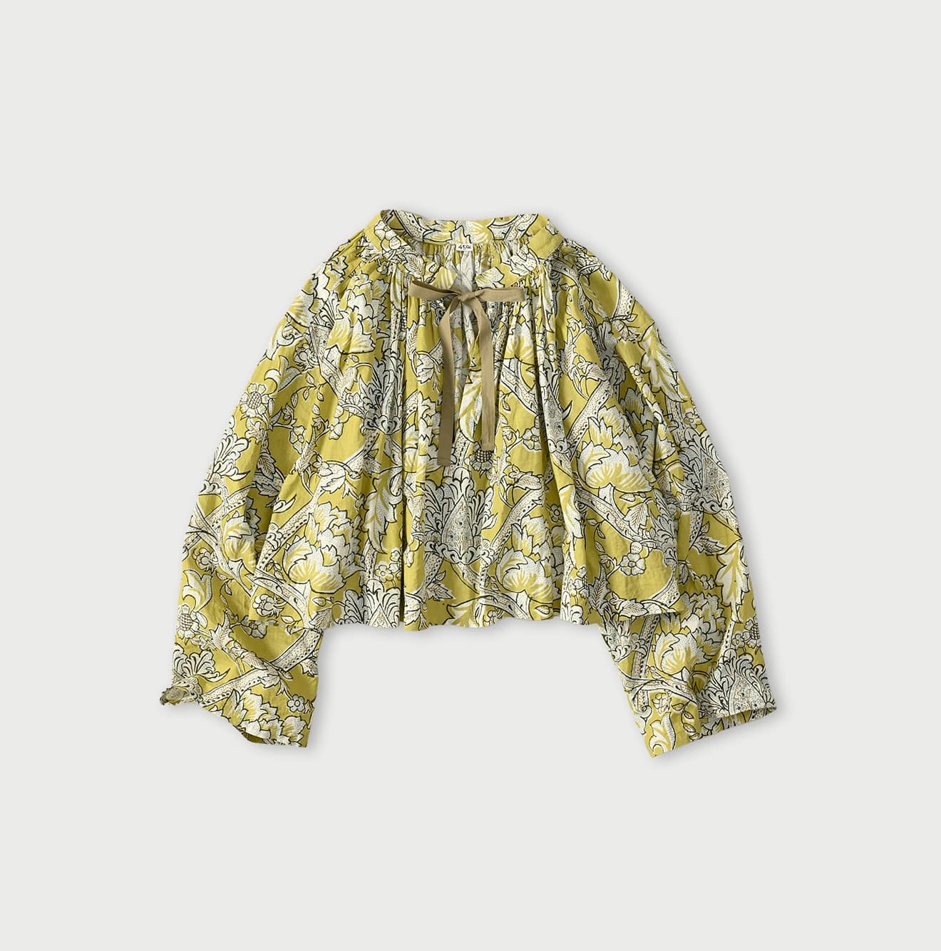 45R Khadi Flower Sarasa Chouchou Smocking Blouse