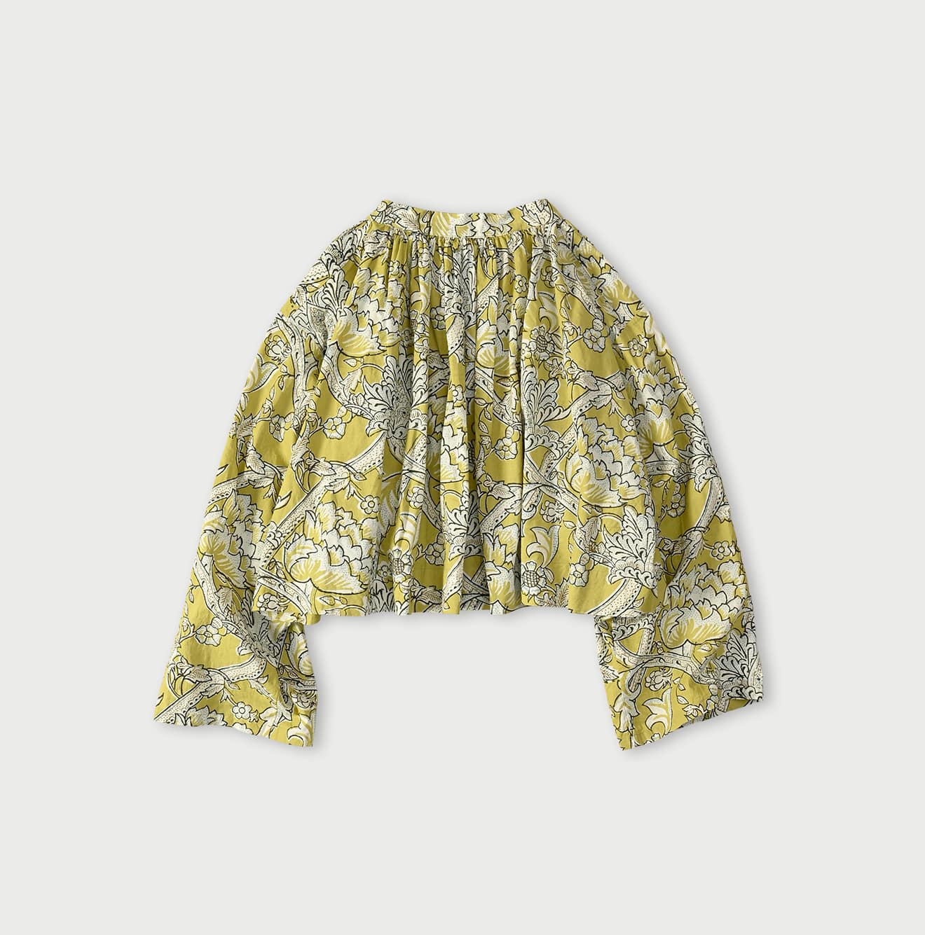 45R Khadi Flower Sarasa Chouchou Smocking Blouse