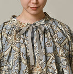 45R Khadi Flower Sarasa Chouchou Smocking Blouse