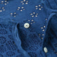 45R Ai Indigo Doama Cutwork Blouse