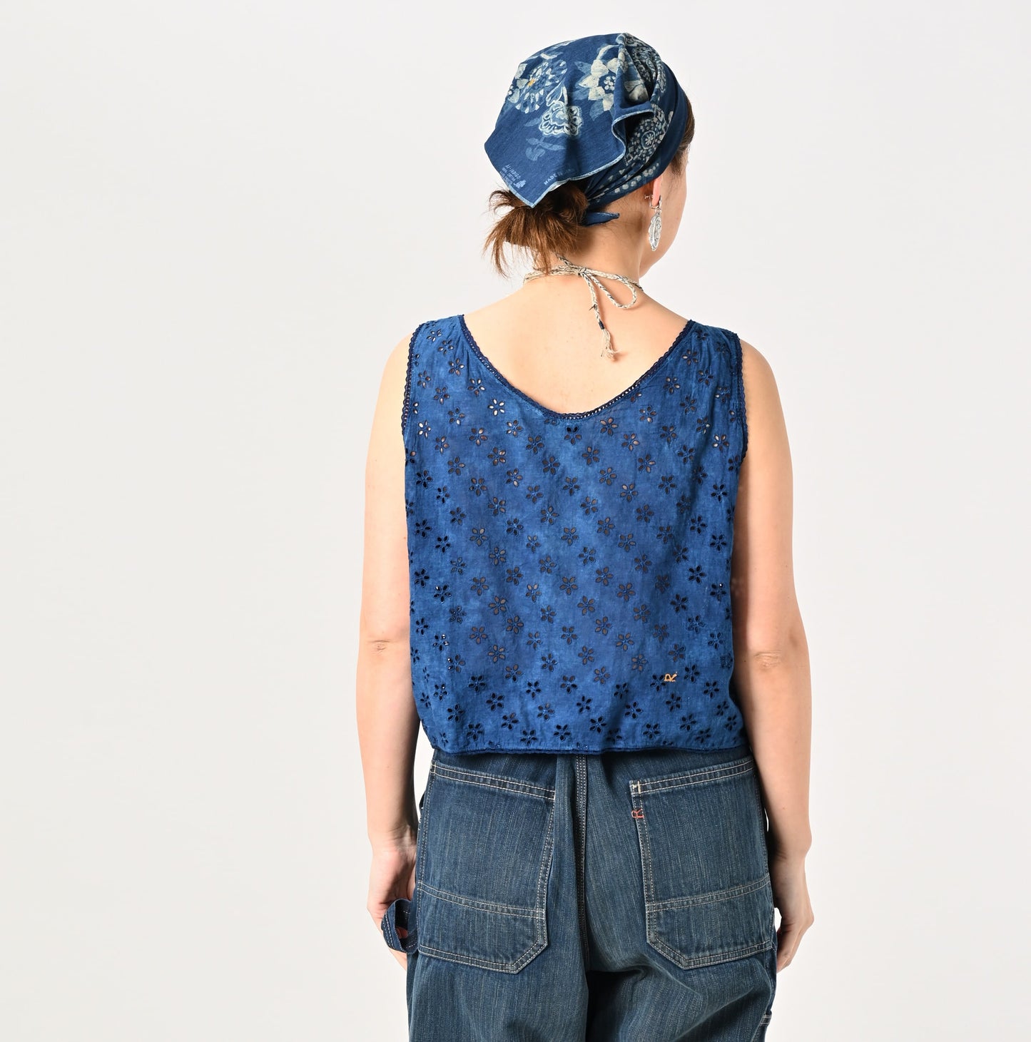 45R Ai Indigo Doamahira Cutwork Camisole