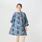 Indigo Gauze Rose Gathered Tunic Blouse - 45R by 45rpm studio