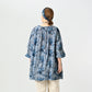 Indigo Gauze Rose Gathered Tunic Blouse - 45R by 45rpm studio