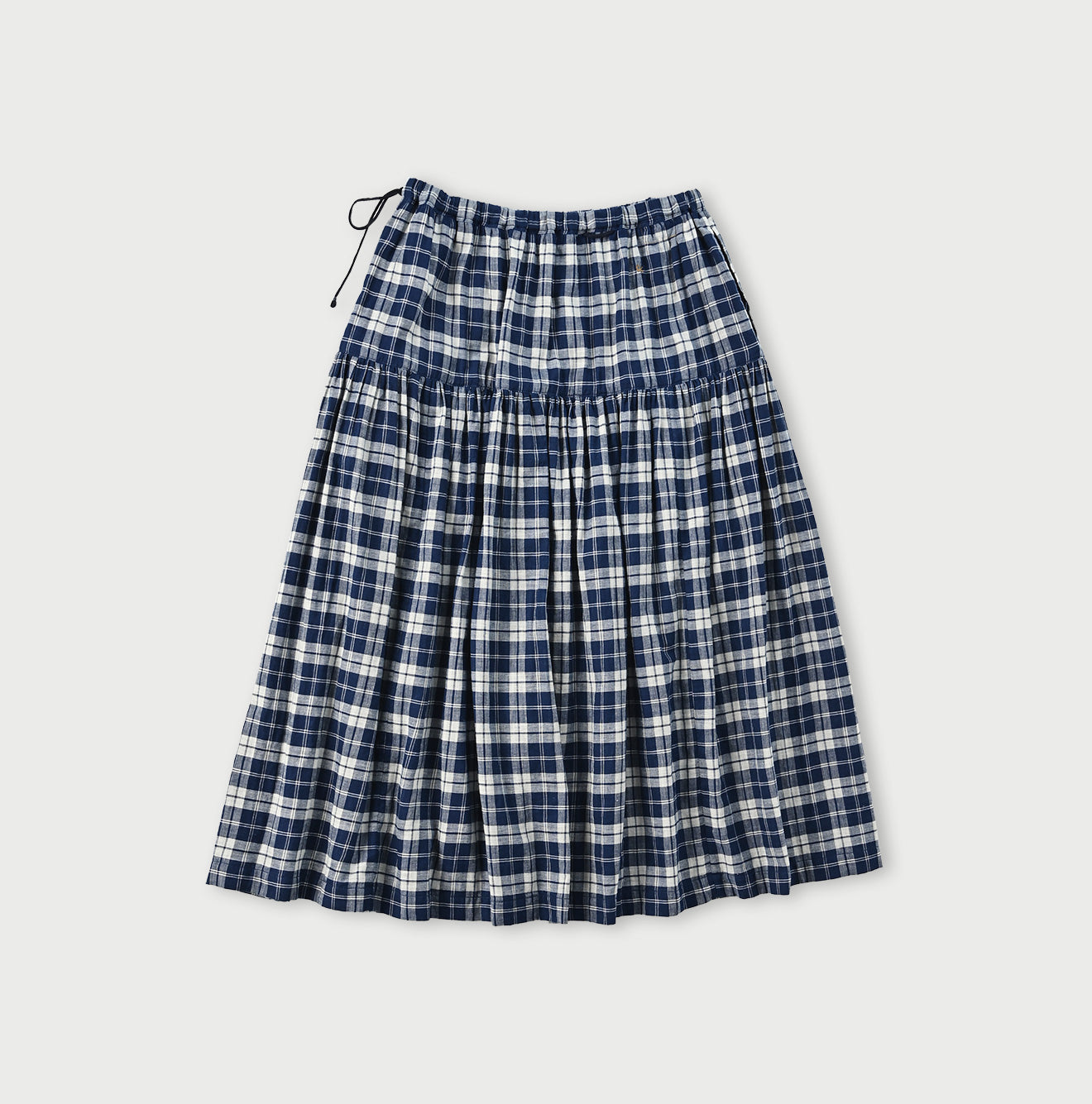 Indigo Fuwafuwa Double Woven Tiered Skirt