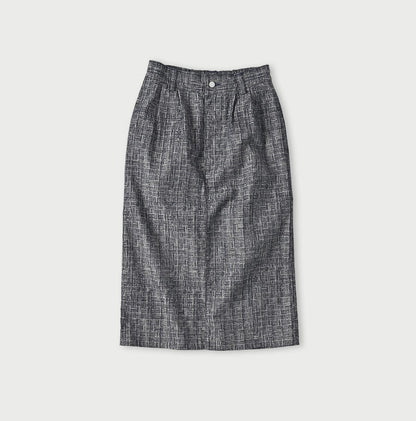 45R Indigo Sankuzushi Jacquard Denim Pencil Skirt