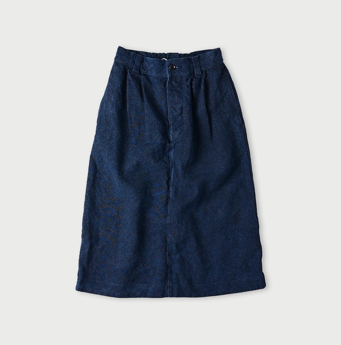 Indigo Linen Duck Working Skirt - 45R by 45rpm studio - Image 1