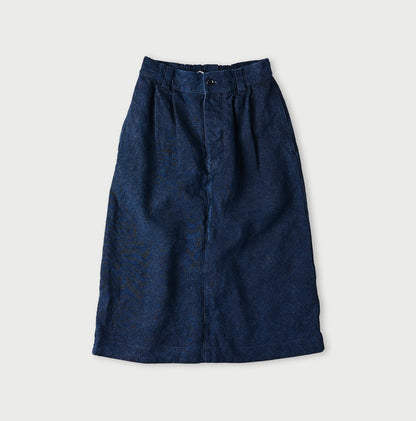 45R Indigo Linen Duck Working Skirt