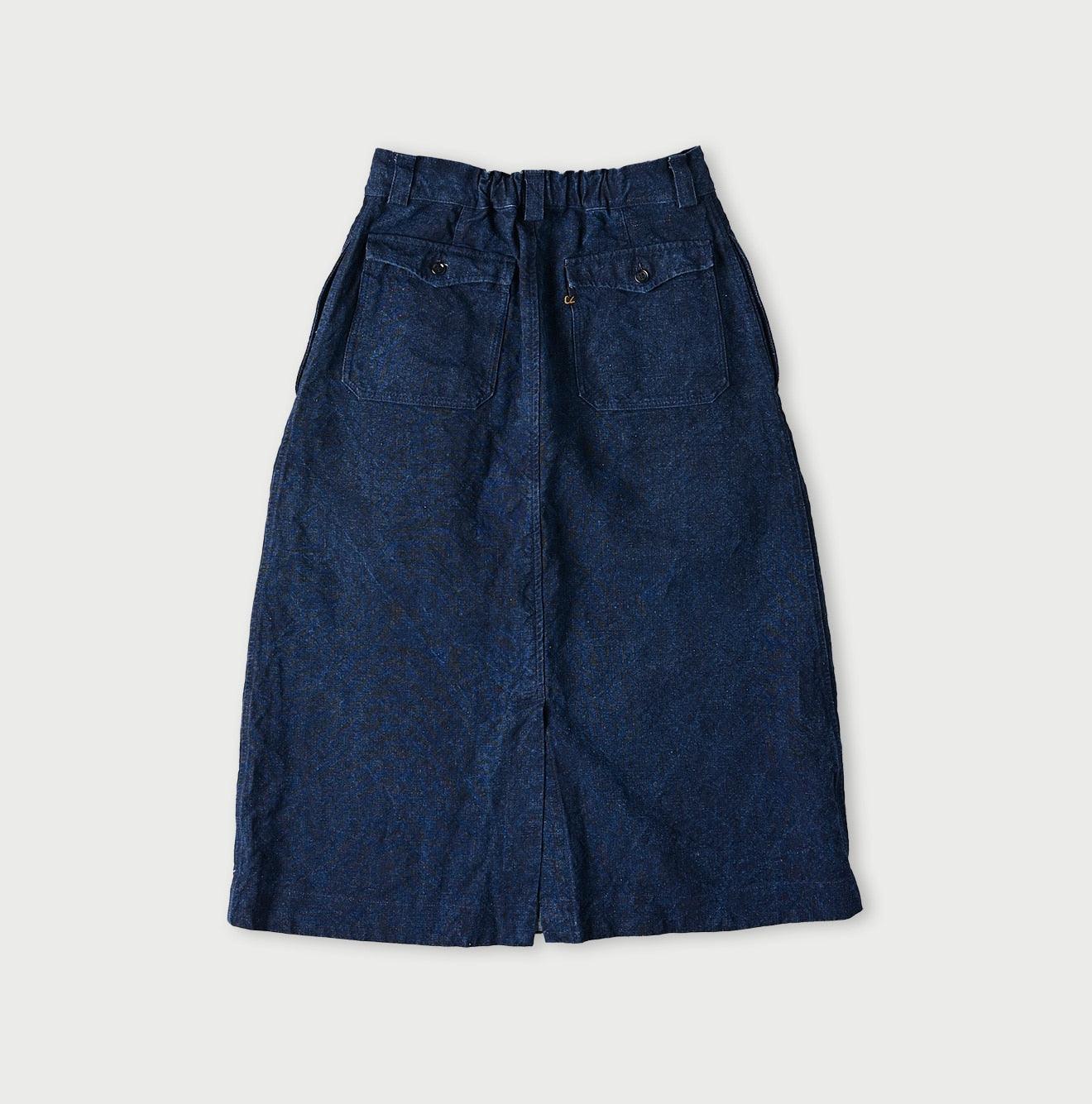 Indigo Linen Duck Working Skirt - 45R by 45rpm studio - Image 9