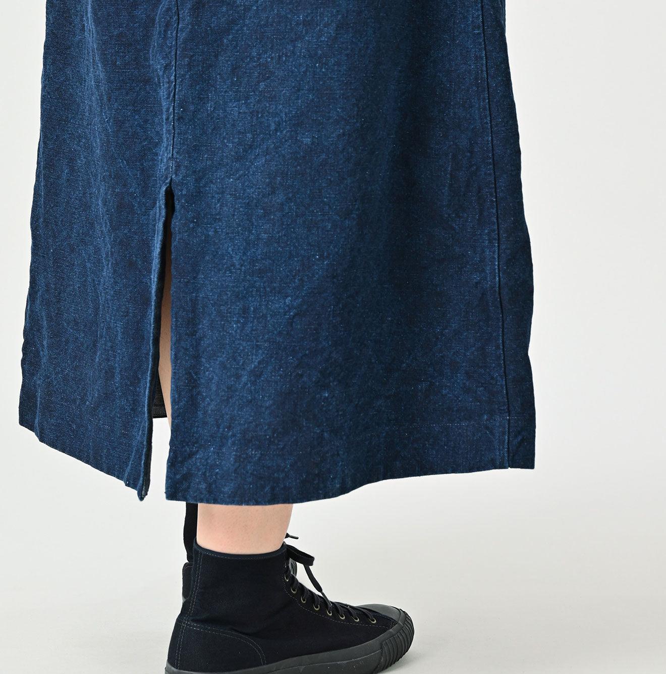 Indigo Linen Duck Working Skirt - 45R by 45rpm studio - Image 8