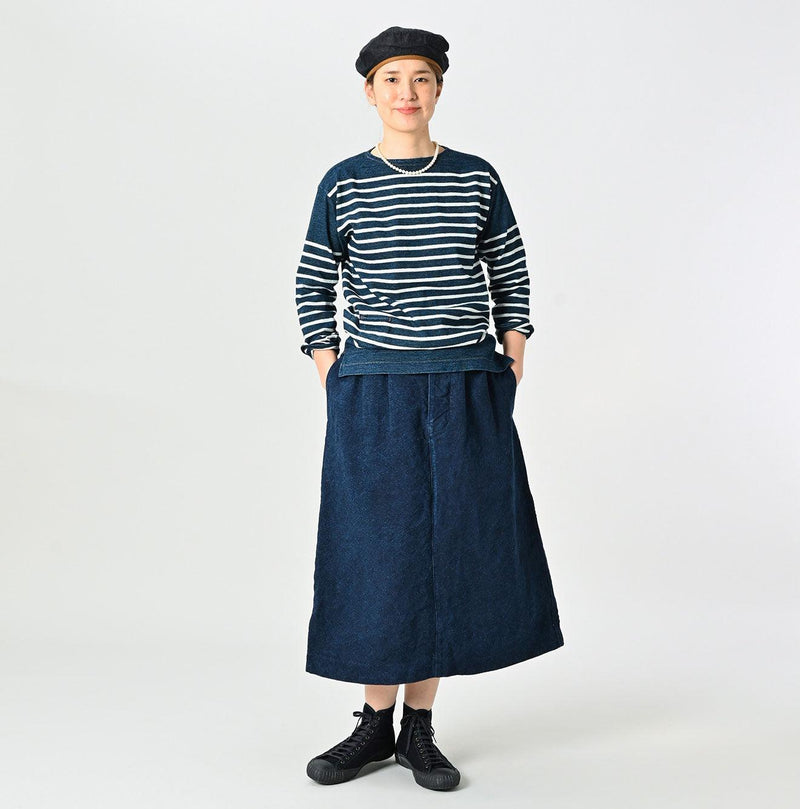 Indigo Linen Duck Working Skirt - 45R by 45rpm studio - Image 2