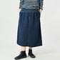 Indigo Linen Duck Working Skirt - 45R by 45rpm studio