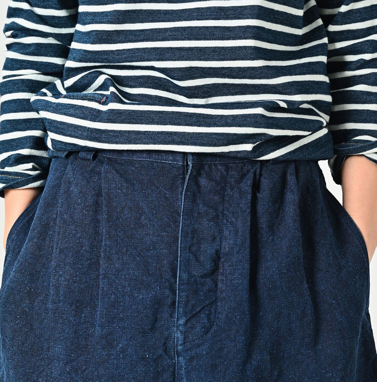 45R Indigo Linen Duck Working Skirt