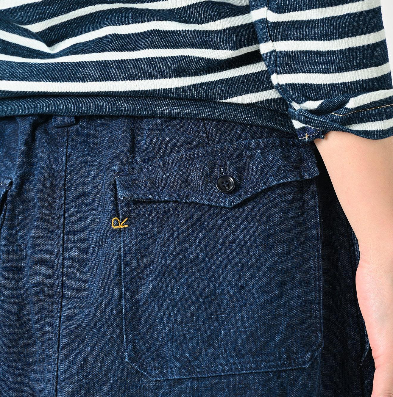 Indigo Linen Duck Working Skirt - 45R by 45rpm studio - Image 7