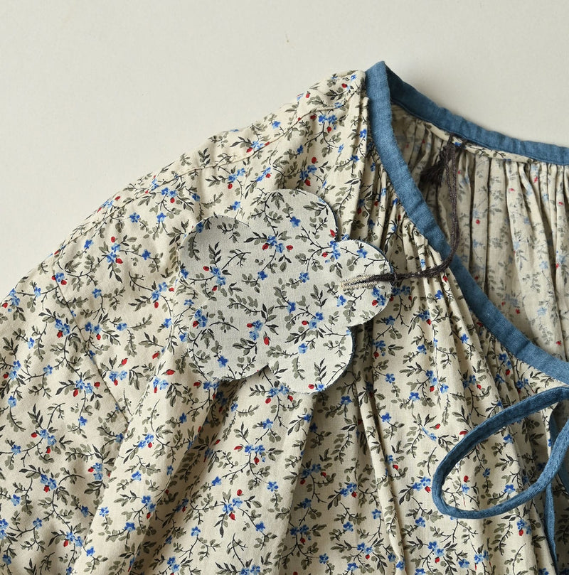 45R Ivy Flower Smocking Dress