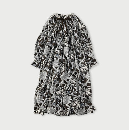 45R Khadi Flower Sarasa Chouchou Smocking Dress