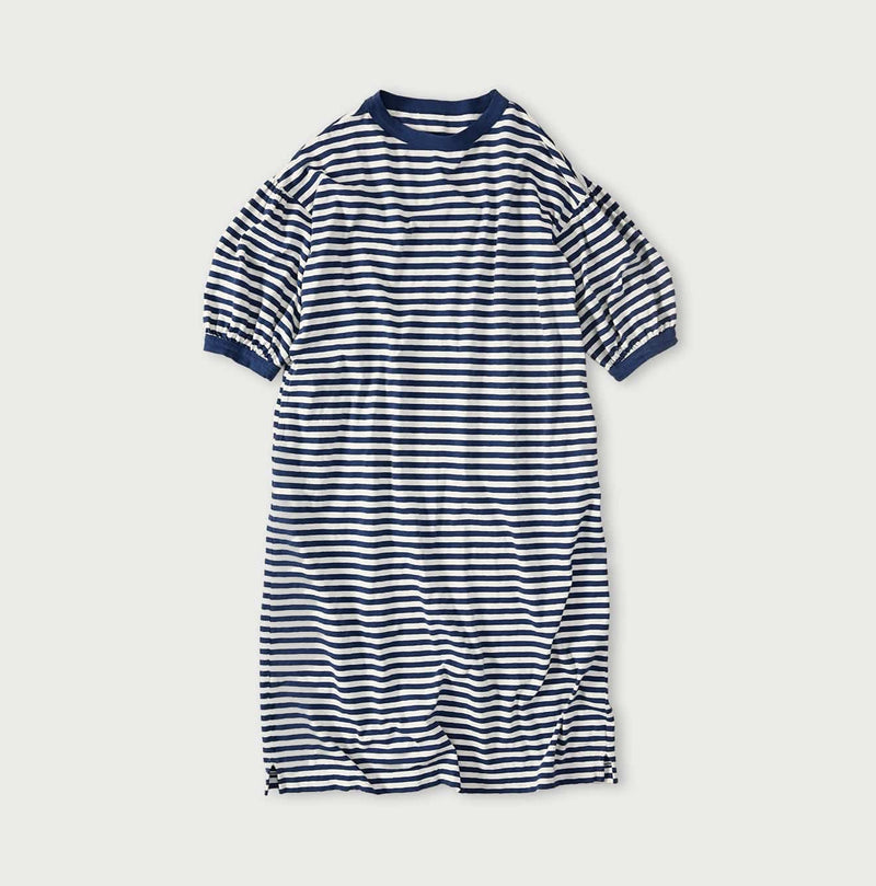 45R Stripe Puff Sleeve Dress