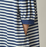 45R Stripe Puff Sleeve Dress
