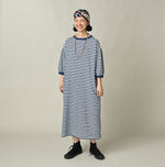 45R Stripe Puff Sleeve Dress