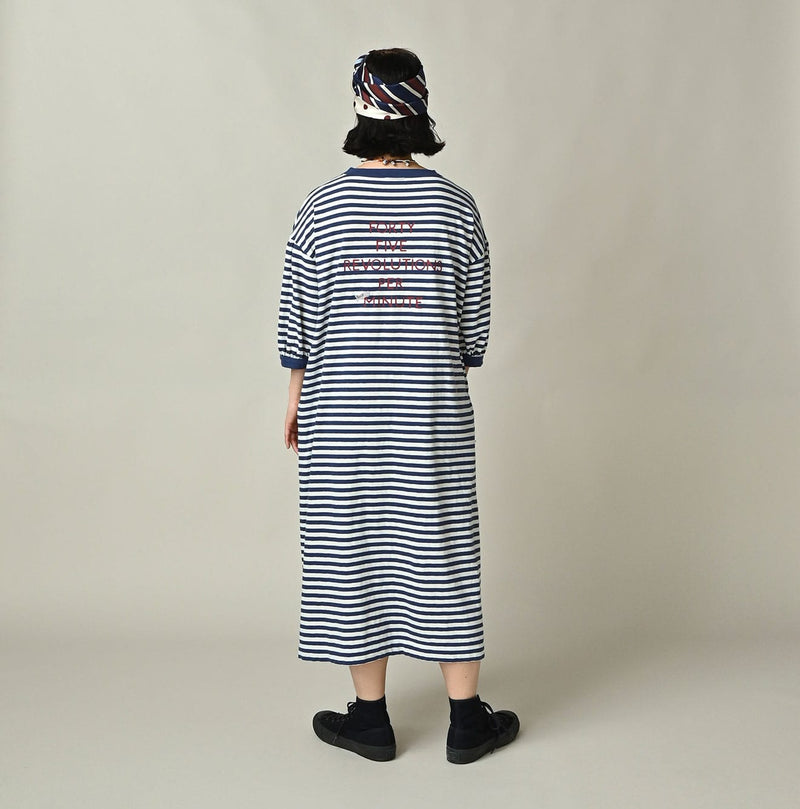 45R Stripe Puff Sleeve Dress - Image 4